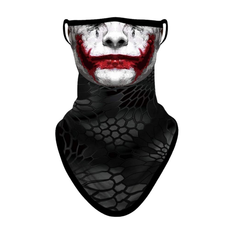 Joker bandana with ear loops