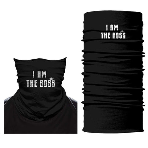 Braga Cuello Tubular para adultos buff para hombre Frase I am the boss