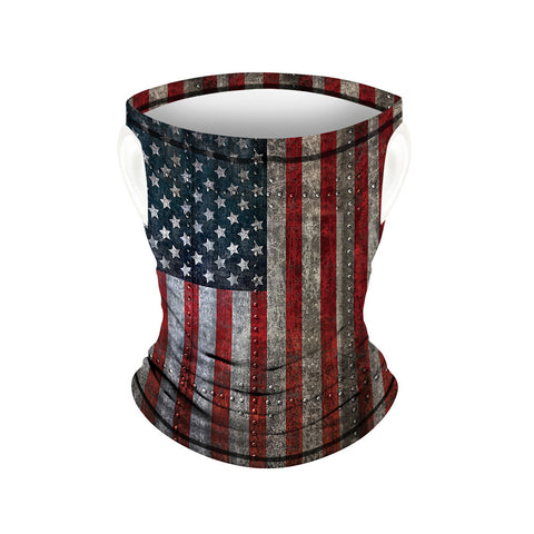 Braga Cuello Tubular para adultos Skull Skeleton Calavera Feliz Dia de Los Muertos Mexico Disfraz Halloween Máscara Cara Ski Snowboard Buff Deporte Bandera EEUU USA Flag