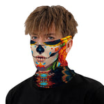 Braga Cuello Tubular para adultos Skull Skeleton Calavera Feliz Dia de Los Muertos Mexico Disfraz Halloween Máscara Cara Ski Snowboard Buff Deporte 