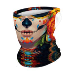 Braga Cuello Tubular para adultos Skull Skeleton Calavera Feliz Dia de Los Muertos Mexico Disfraz Halloween Máscara Cara Ski Snowboard Buff Deporte 