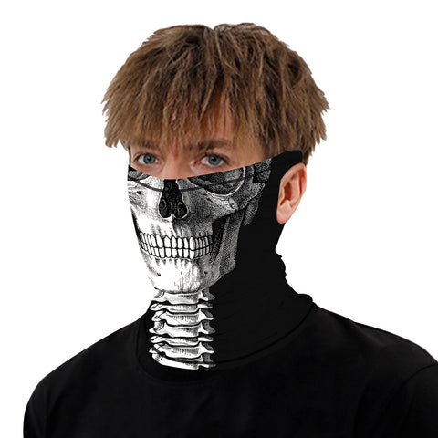 Braga Cuello Tubular para adultos Skull Skeleton Calavera Feliz Dia de Los Muertos Mexico Disfraz Halloween Máscara Cara Ski Snowboard Buff Deporte 