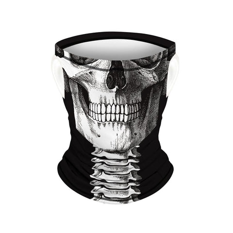 Braga Cuello Tubular para niños Skull Skeleton Calavera Feliz Dia de Los Muertos Mexico Disfraz Halloween Máscara Cara Ski Snowboard Buff Deporte 