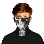 Braga Cuello Tubular para niños Skull Skeleton Calavera Feliz Dia de Los Muertos Mexico Disfraz Halloween Máscara Cara Ski Snowboard Buff Deporte 