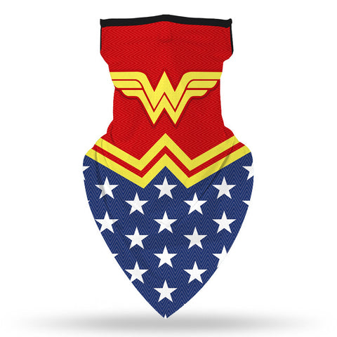 Pañuelo Bandana Orejeras Braga Cuello Tubular para adultos Disfraz Halloween Máscara  para mujer Cara Ski Snowboard Buff Deporte Personaje Superwoman Wonderwoman Superhéroe Superhero