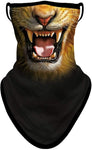 Braga Cuello Tubular para adultos Animal Leon Máscara Cara Orejeras Ski Snowboard Buff Deporte