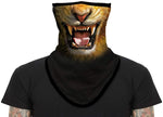 Braga Cuello Tubular para adultos Animal Leon Máscara Cara Orejeras Ski Snowboard Buff Deporte