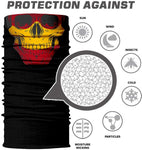 Braga Cuello Tubular para adultos Skull Skeleton Calavera Bandera España Spain Spanish Flag 