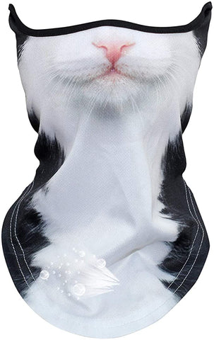 Braga Cuello Tubular para adultos Animal Gato Disfraz Halloween Máscara Cara Ski Snowboard Buff Deporte 