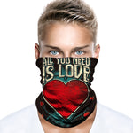 Braga Cuello Tubular Pañuelo para adultos Frase All You Need Is Love