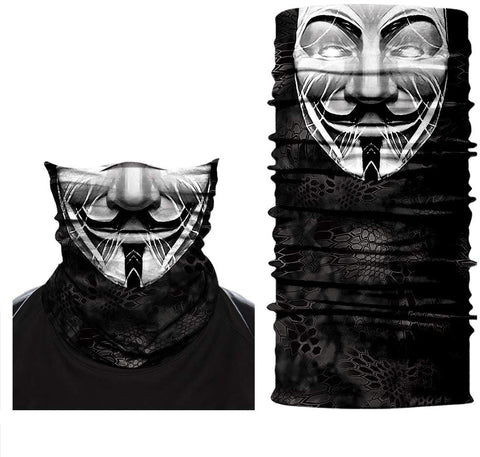 Braga Cuello Tubular Pañuelo para adultos Personaje Anonymus Personaje Vendetta La Casa de Papel Money Heist