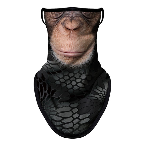 Braga Cuello Tubular para adultos Animal Mono Simio Cesar Planeta de los Simios Planet of The Apes Caesar Máscara Cara Orejeras Ski Snowboard Buff Deporte