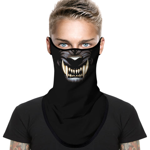 Braga Cuello Tubular para adultos Animal Lobo Disfraz Halloween Máscara Cara Ski Snowboard Buff Deporte 