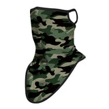 Braga Cuello Tubular para adultos Camuflaje Verde Máscara Cara Orejeras Ski Snowboard Buff Deporte