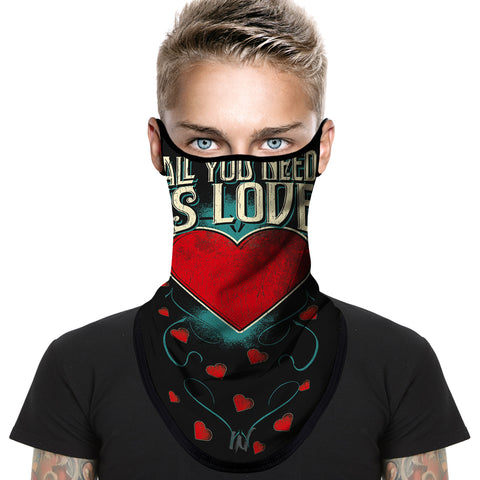 Braga Cuello Tubular para adultos All You Need Is Love Máscara Cara Orejeras Ski Snowboard Buff Deporte