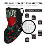 Braga Cuello Tubular para adultos All You Need Is Love Máscara Cara Orejeras Ski Snowboard Buff Deporte