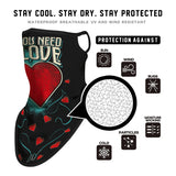 Braga Cuello Tubular para adultos All You Need Is Love Máscara Cara Orejeras Ski Snowboard Buff Deporte