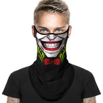 Braga Cuello Tubular para adultos Disfraz Halloween Máscara Cara Ski Snowboard Buff Deporte Clown Payaso Joker DC Comics