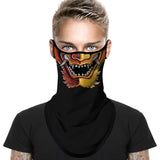 Braga Cuello Tubular para adultos Disfraz Halloween Máscara Cara Ski Snowboard Buff Deporte Samurai Dragón 