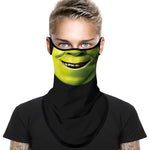 Pañuelo Bandana Orejeras Braga Cuello Tubular para adultos Disfraz Halloween Máscara Cara Ski Snowboard Buff Deporte Shrek