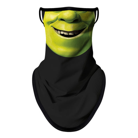 Pañuelo Bandana Orejeras Braga Cuello Tubular para adultos Disfraz Halloween Máscara Cara Ski Snowboard Buff Deporte Shrek