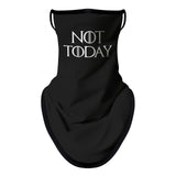 Braga Cuello Tubular para adultos Disfraz Halloween Máscara Cara Ski Snowboard Buff Deporte Not Today Game of Thrones Quote Juego de Tronos Frase Hoy No
