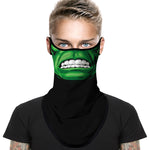 Braga Cuello Tubular para adultos Personaje Hulk Marvel Comics Marvel Universo Vengadores Avengers Disfraz Halloween Máscara Cara Ski Snowboard Buff Deporte 
