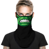 Braga Cuello Tubular para adultos Personaje Hulk Marvel Comics Marvel Universo Vengadores Avengers Disfraz Halloween Máscara Cara Ski Snowboard Buff Deporte 