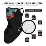 Braga Cuello Tubular para adultos Skull Skeleton Calavera Feliz Dia de Los Muertos Mexico Disfraz Halloween Máscara Cara Ski Snowboard Buff Deporte