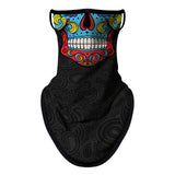 Braga Cuello Tubular para adultos Skull Skeleton Calavera Feliz Dia de Los Muertos Mexico Disfraz Halloween Máscara Cara Ski Snowboard Buff Deporte