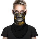 Braga Cuello Tubular para adultos Skull Skeleton Calavera Feliz Dia de Los Muertos Mexico Disfraz Halloween Máscara Cara Ski Snowboard Buff Deporte