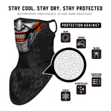 Braga Cuello Tubular para adultos Personaje Joker DC Comics Superhéroe Superhero Disfraz Halloween Máscara Cara Ski Snowboard Buff Deporte 