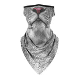 Pañuelo Bandana Orejeras Braga Cuello Tubular para niños Disfraz Halloween Máscara Cara Ski Snowboard Buff Deporte Animal Tigre Gris