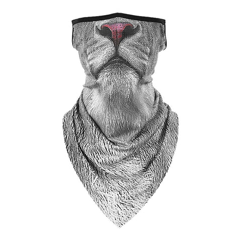 Pañuelo Bandana Orejeras Braga Cuello Tubular para niños Disfraz Halloween Máscara Cara Ski Snowboard Buff Deporte Animal Tigre Gris