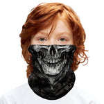 Braga Cuello Tubular para niños Skull Skeleton Calavera Disfraz Halloween Máscara Cara Ski Snowboard Buff Deporte