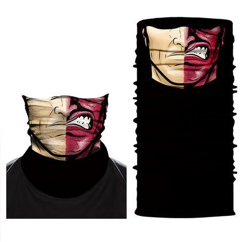 Braga Cuello Tubular Pañuelo para adultos Personaje Anger Personaje Dos Caras Comics