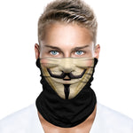 Braga Cuello Tubular para adultos Personaje Vendetta Money Heist La Casa de Papel Disfraz Halloween Máscara Cara Ski Snowboard Buff Deporte