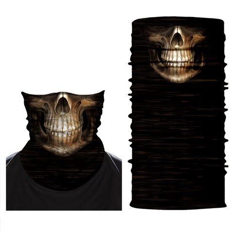 Braga Cuello Tubular para adultos Skull Skeleton Calavera Disfraz Halloween Máscara Cara Ski Snowboard Buff Deporte