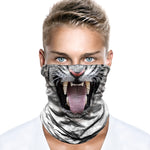 Braga Cuello Tubular para adultos Tigre Blanco Disfraz Halloween Máscara Cara Ski Snowboard Buff Deporte White Tiger
