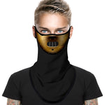 Braga Cuello Tubular para adultos Personaje Hannibal Lecter Disfraz Halloween Máscara Cara Ski Snowboard Buff Deporte 