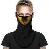 Braga Cuello Tubular para adultos Personaje Hannibal Lecter Disfraz Halloween Máscara Cara Ski Snowboard Buff Deporte 