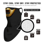Braga Cuello Tubular para adultos Personaje Hannibal Lecter Disfraz Halloween Máscara Cara Ski Snowboard Buff Deporte 