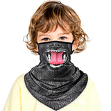 Braga Cuello Tubular para niños Disfraz Halloween Máscara Cara Ski Snowboard Buff Deporte Animal Perro