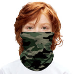 Braga Cuello Tubular Pañuelo para niños Camuflaje Verde