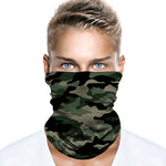 Braga Cuello Tubular Pañuelo para adultos Camuflaje Verde