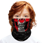 Braga Cuello Tubular para niños Skull Skeleton Calavera Bandera Canada Canada Flag