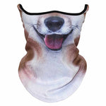 Braga Cuello Tubular para adultos Disfraz Halloween Máscara Cara Ski Snowboard Buff Deporte Animal Perro