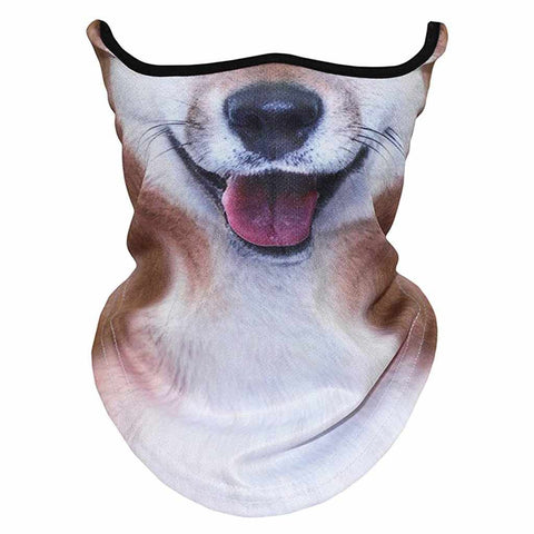 Braga Cuello Tubular para adultos Disfraz Halloween Máscara Cara Ski Snowboard Buff Deporte Animal Perro