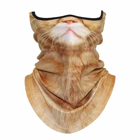 Braga Cuello Tubular para adultos Animal Gato Disfraz Halloween Máscara Cara Ski Snowboard Buff Deporte 