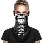 Braga Cuello Tubular para adultos Skull Skeleton Calavera Feliz Dia de Los Muertos Mexico Disfraz Halloween Máscara Cara Ski Snowboard Buff Deporte
